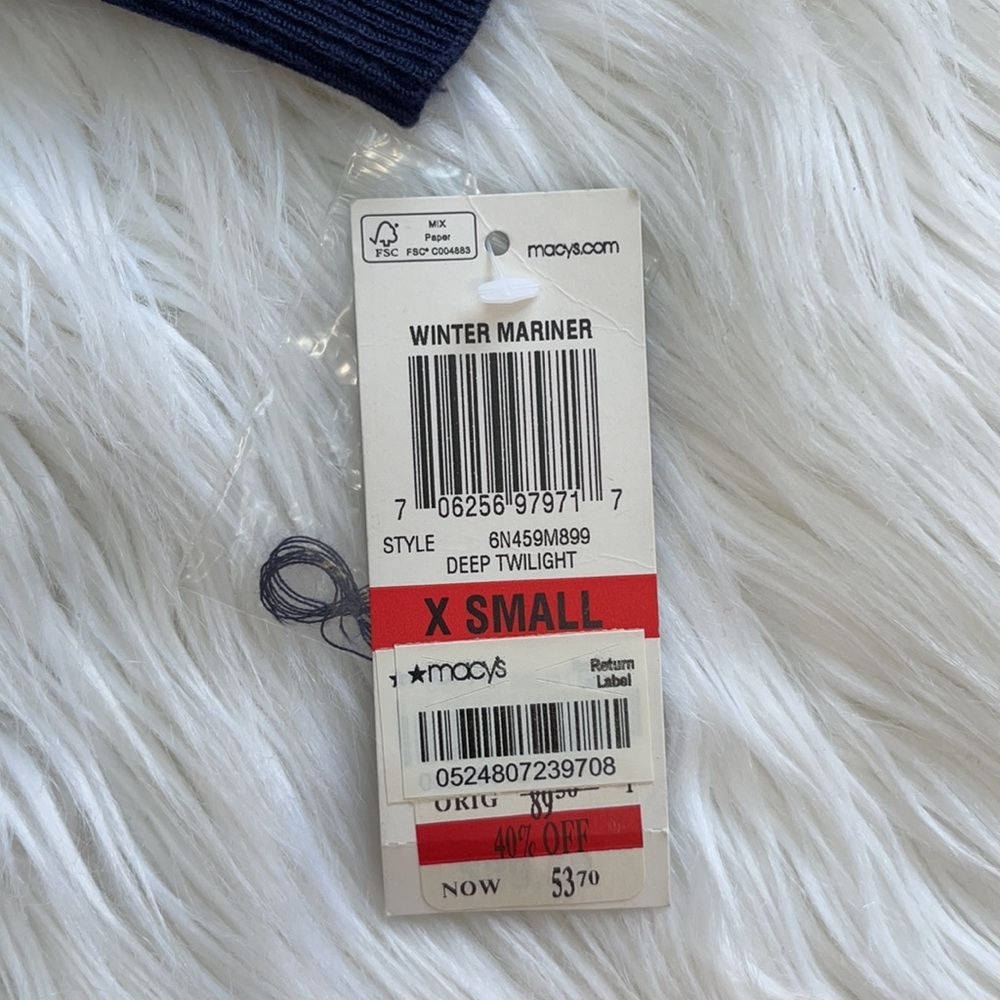 INC Navy Blue Side Lace Sweater NWT - XS - Picture 7 of 8
